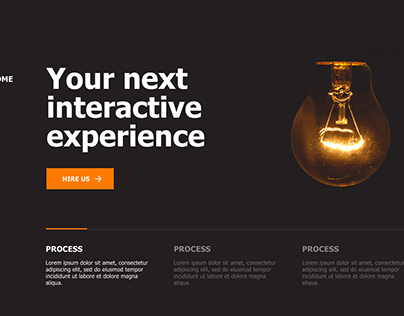 Interactive design experience for digital agency