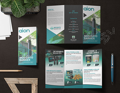 TRIFOLD Brochure Design | Aion Mosquito Barrier Product