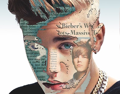 Justin Bieber Newspaper Typography