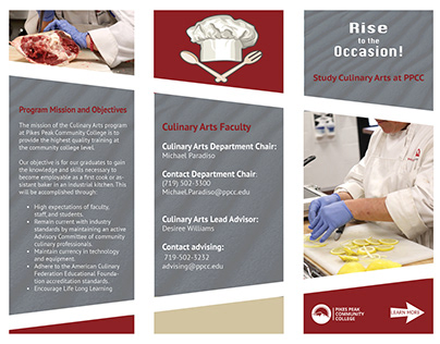 Pikes Peak Community College Culinary Arts Brochure