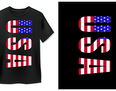 4th July typography T-shart Design