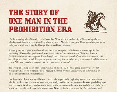 Prohibition Era - Party Concept & Story