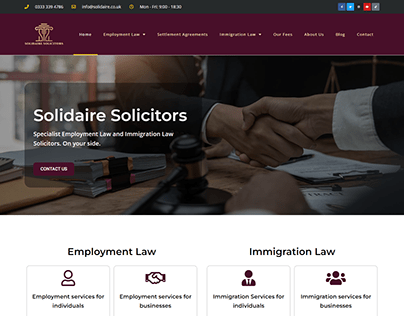 Solidaire Solicitors Law Firm Website