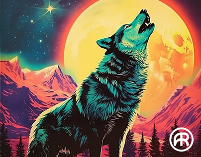 Phosphorescent Howling Wolf