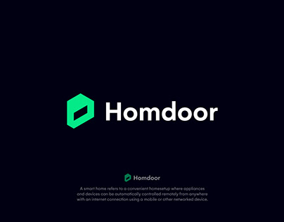 Homdoor-Smart home ,Tech logo design