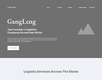 GangLeng Logistics Low-fidelity Prototype (Wireframes)