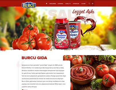 Burcu Gıda Landing Page Web Design