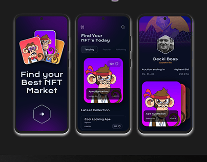 NFT Mobile app| Dark Theme | UI Challenge