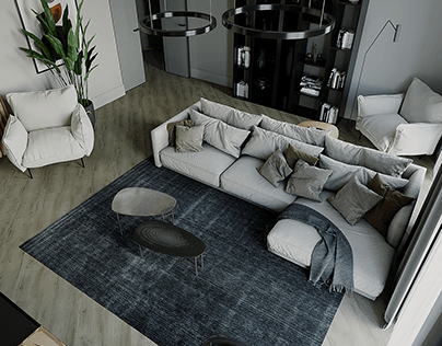 Shady Alley apartment Living Room Design by Dima Zelev