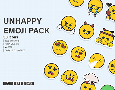 Project thumbnail - UNHAPPY EMOJI PACK