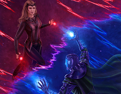 Concept Art Scarlet Witch vs Kang The Conqueror