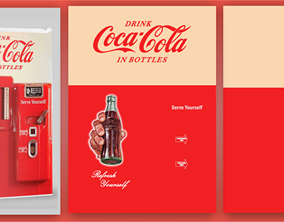 Arte Coca Cola Machine para envelopamento de Frigobar