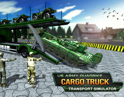US ARMY Quadbike Cargo Truck Transport simulator
