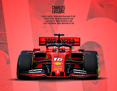 Print by RacingLineDesigns F1 A3 Charles LeClerc: SF90