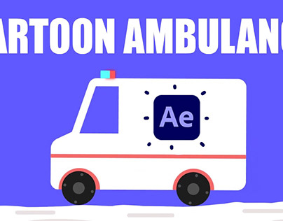 Cartoon Ambulance Car Animation in After Effects
