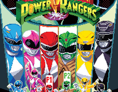 Power Rangers Pixel Art Covers