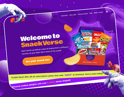 Website of SnackVerse service