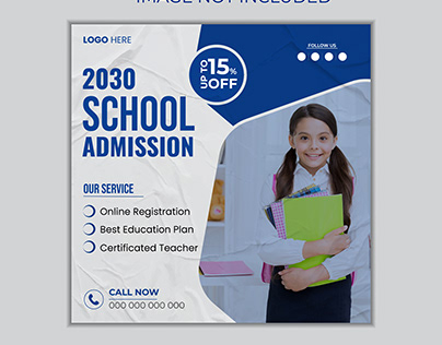 school admission poster design