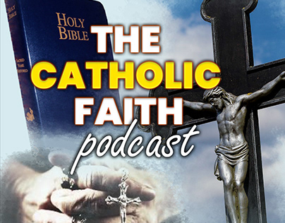 Catholic faith podcast cover design work
