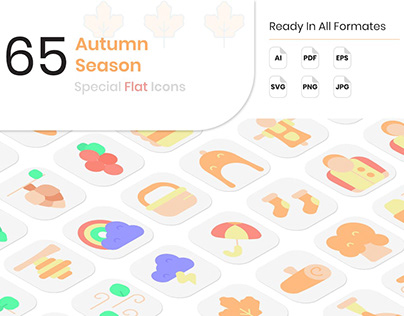 Autumn Season Flat Icons
