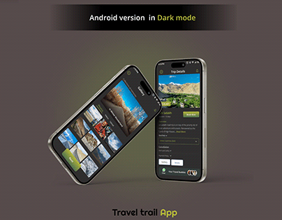 Andriod Version in Dark Mode (Travel App)