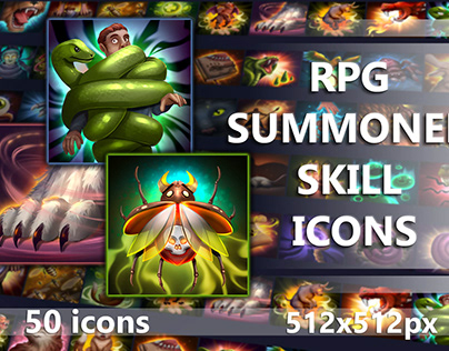 RPG Summoner Skill Icons