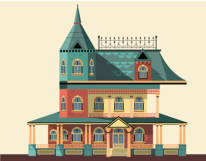 Victorian house Illustration