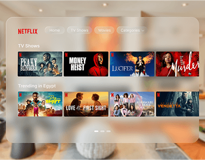 Apple Vision Pro Netflix Design