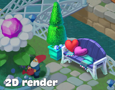 Bench (2D render)