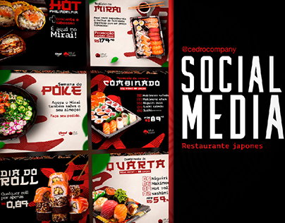 restaurante comida japonesa - social media