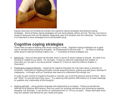 Stress, its affect and strategies to cope with it