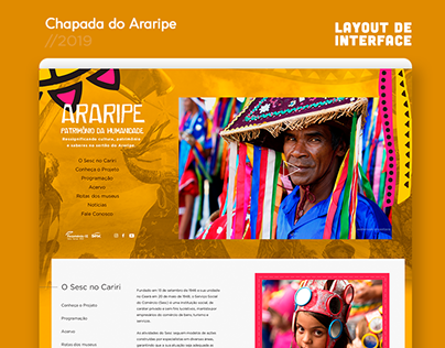 Layout de Interface | Website Chapada do Araripe