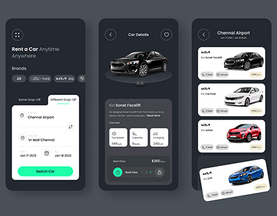 CAR RENT App Design