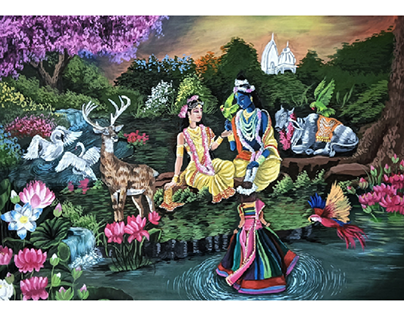 Radhe Krishna painting