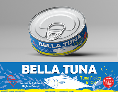 BELLA Tuna Canned Label Design