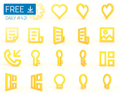 Yellow Icons - Daily Free Download #421