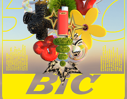 bic lighters 3D campaign project