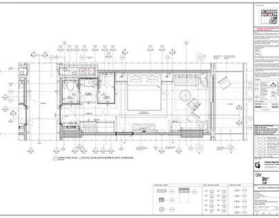 2D AutoCAD - Hotel Guestroom @ Palm Hotel