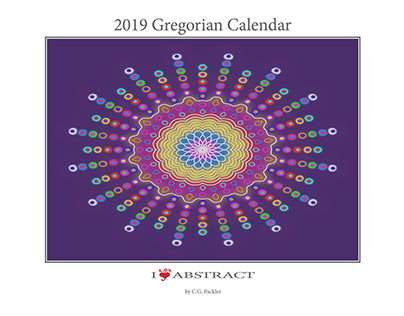 2019 Gregorian Calendar of My Abstract Art