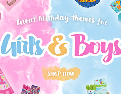 Girls & Boys Toys Beautiful Banner
