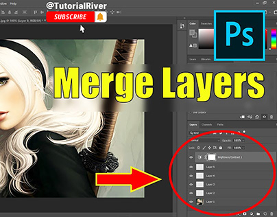 How to merge layers in photoshop