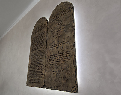 Commandment tablets for the house of worship