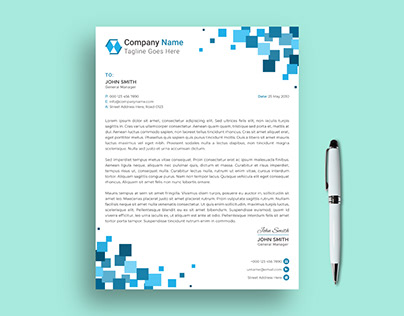 Modern business corporate letterhead template design