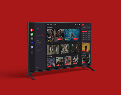 TV Streaming app - UI Design conceptualisation - Figma