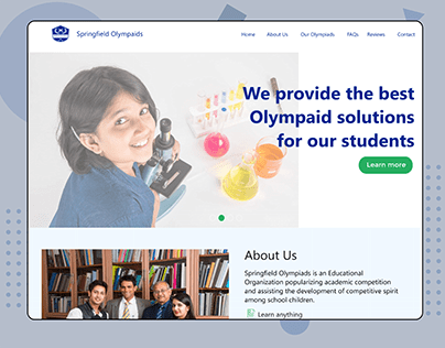 Springfield Olympaids Landing Page Re-Design