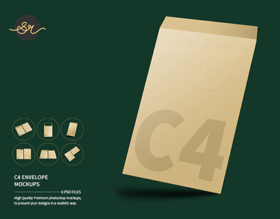 C4 Envelope Mockups | Stationery Branding Mockups