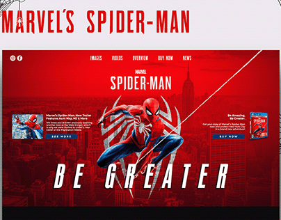 Design de Site MARVEL´S SPIDER-MAN