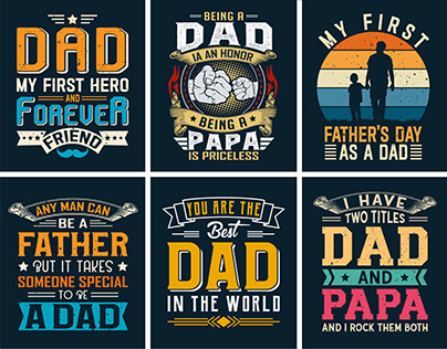 Father's day T-shirt Design Bundle | Dad t-Shirt Design