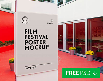 Free Film Festival  Poster Mockup