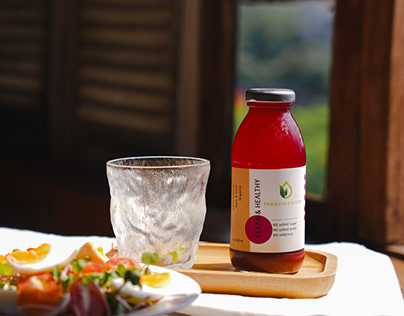 Product photography (concept: healthy with detox juice)